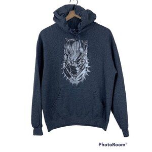 Marvel Black Panther Hoodie Sweatshirt – Size Medium – Gray/White